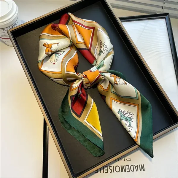 Foulard Carré Satin 70 x 70 cm Equitation