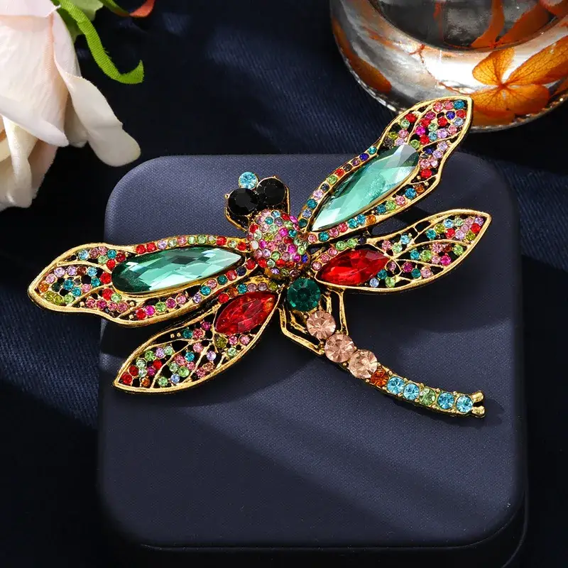 Broche Libellule Maximaliste Multicolore