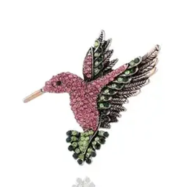 Broche Colibri Rose