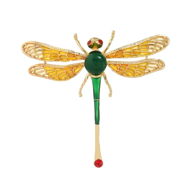 Broche Libellule dorée