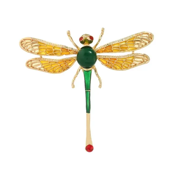 Broche Libellule dorée