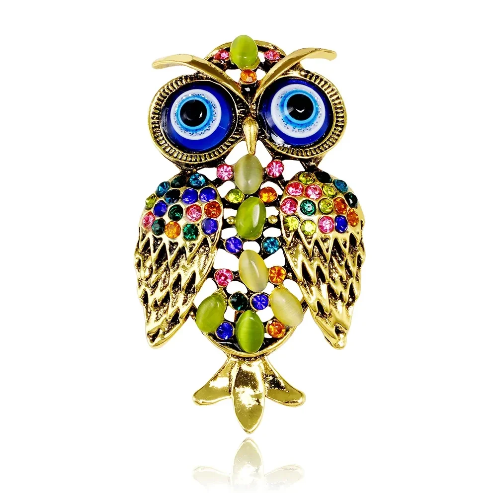 Broche Hibou Multicolore Aux Yeux Protecteurs
