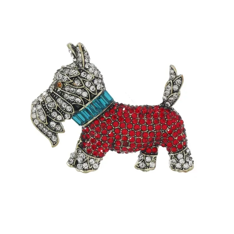 Broche Chien Scottish Terrier De Style Rétro