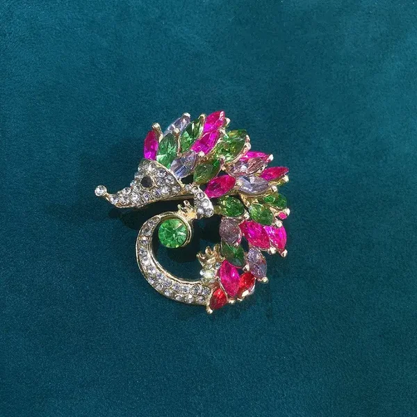 Broche Hérisson Aux Couleurs Rose Foncé et Lilas