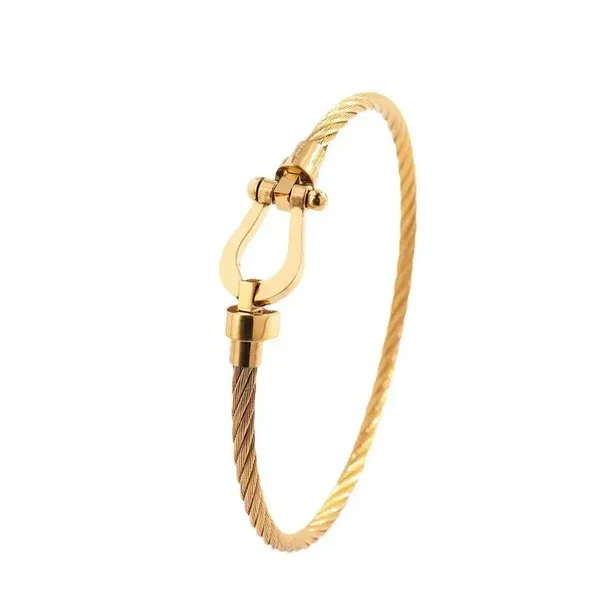 Bracelet Torsadé Inspiration Marine plaqué Or Jaune