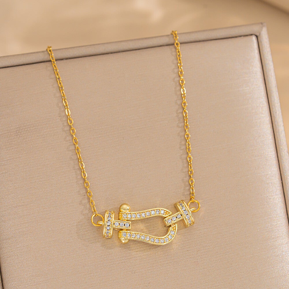 Collier Inspiration Marine plaqué Or 18K Zircon