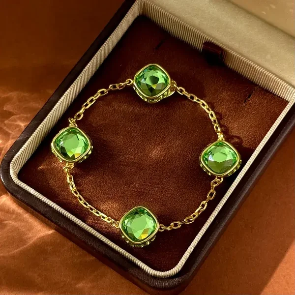 Bracelet Réversible 2-en-1 Inspiration Chroma Laiton Finition Or Zircons