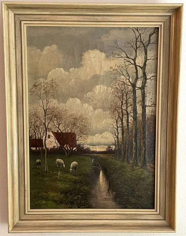 Charles Paul Gruppe (1860 -1940)  - Hollands Landschap