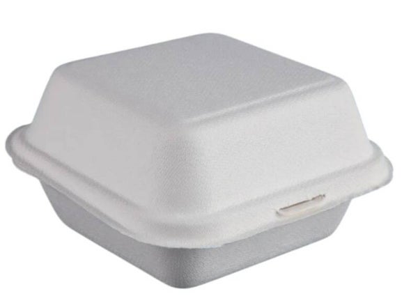 50 Boites burger Fibre de canne à sucre Bagasse Hamburger Box 450ml