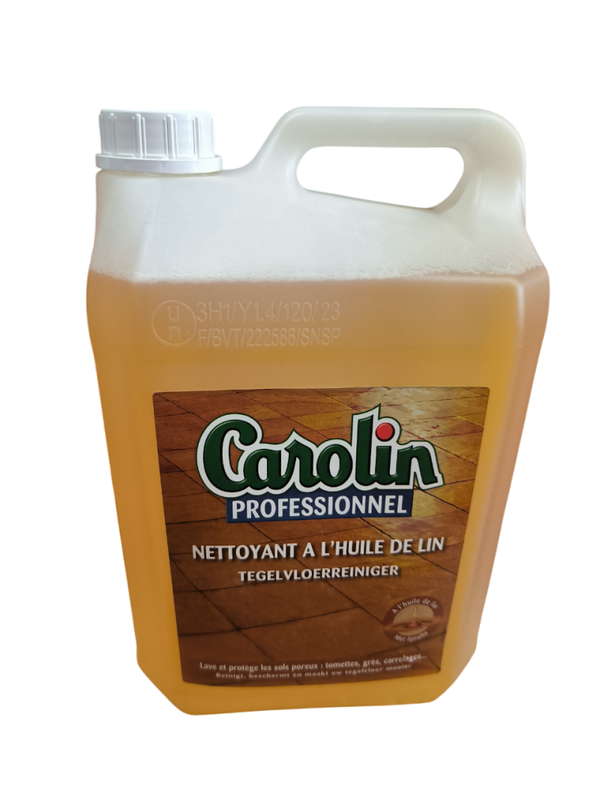 Nettoyant liquide carrelages Carolin Formule Professionnelle à l'huile de lin 5 Litres