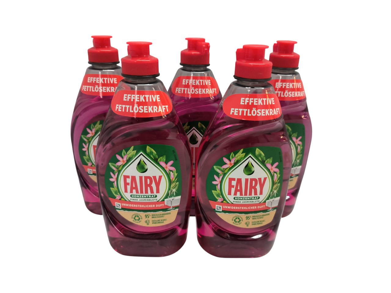 Lot de 5 liquides vaisselle ultra concentré Fairy 450 ml Fleur de Jasmin Rose