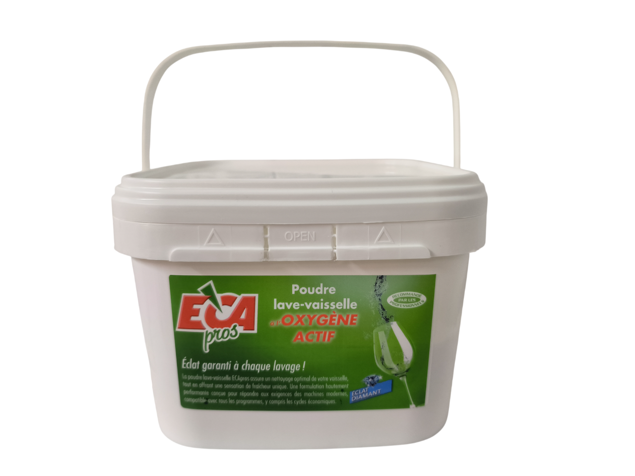Poudre de nettoyage pour lave vaisselle à l'oxygène actif 2.15kg ECA PROS Ultra Dégraissant