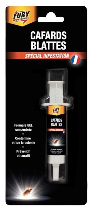Fury  Insecticide Cafards Blattes Spécial Infestations Seringue Gel de 10g TP18
