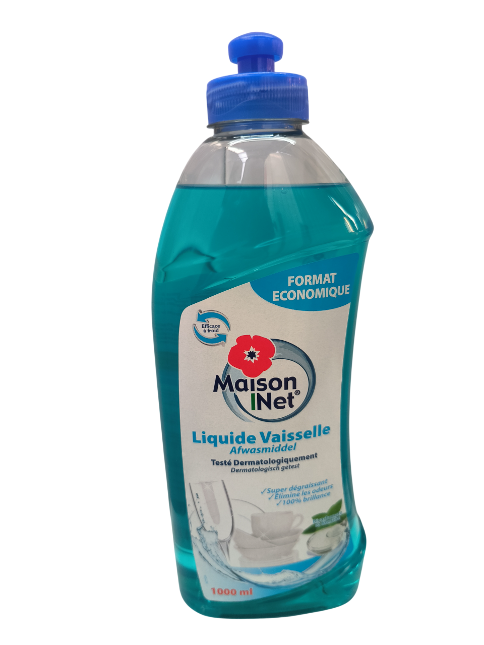 Liquide vaisselle Maison Net Liquide vaisselle Bicarbonate et Menthe 1L