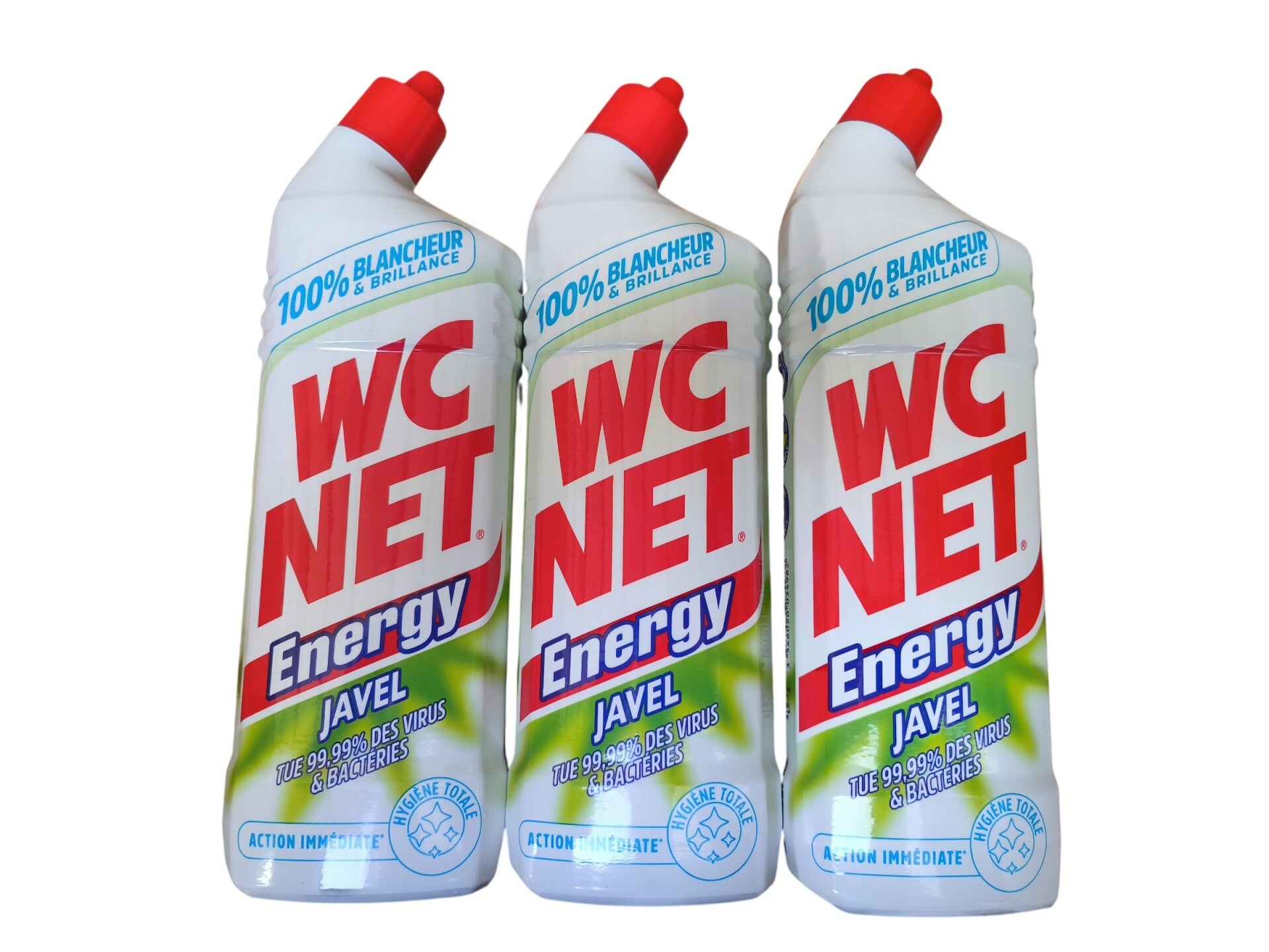 Lot de 3 Wc Net Energy Javel 100 % Blancheur & Brillance Action Immédiate ( 3 x 750 ml )