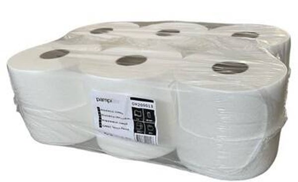 12 Bobines  Papier toilette Hygiénique Mini Jumbo  2 plis 180mts