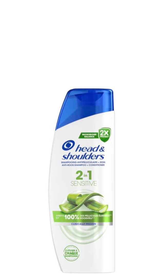 Head & Shoulders - Shampooing anti-pellicullaire + soin 2en1 sensitive à l'aloe vera 270ml