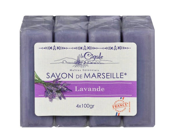 La Cigale savon de Marseille Lavande - 4 x 100 grammes