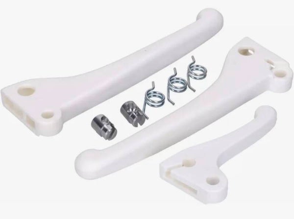 Bremshebel, Hebelsatz mit Dekompresion in Weiß für Piaggio Ciao, Bravo Si.