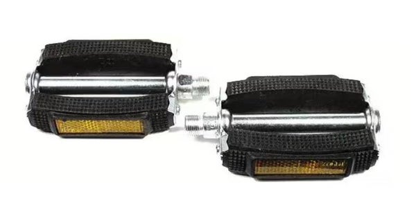 Union SP-687 Pedale Schwarz – 9/16” – Retro Moped Pedale mit Reflektor