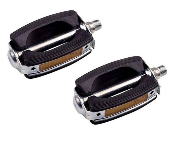 Union SP-689 Pedale Schwarz – 9/16” Retro Moped Pedale mit Reflektor Piaggio