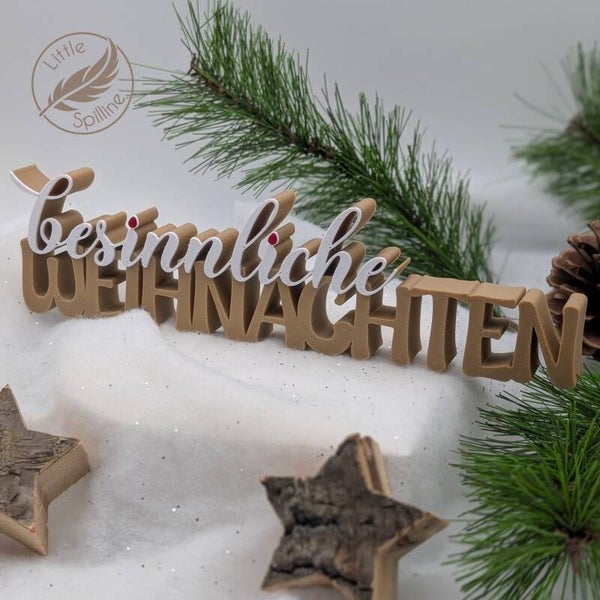 Schriftzug "besinnliche Weihnachten"