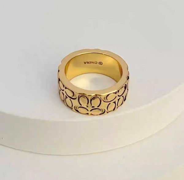 Coach Signature Quilted Band Ring