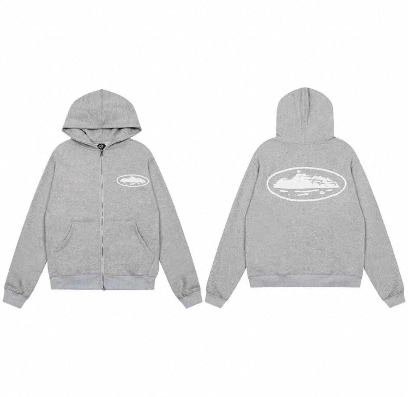 Corteiz Island Puff Print Zip Hoodie