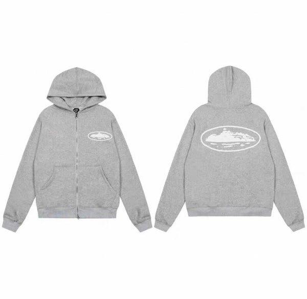 Corteiz Island Puff Print Zip Hoodie