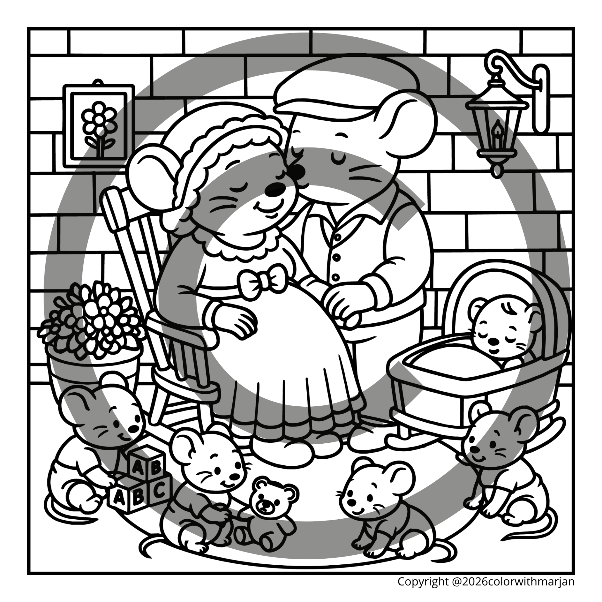 Color the World Lovely Spring Little mouses