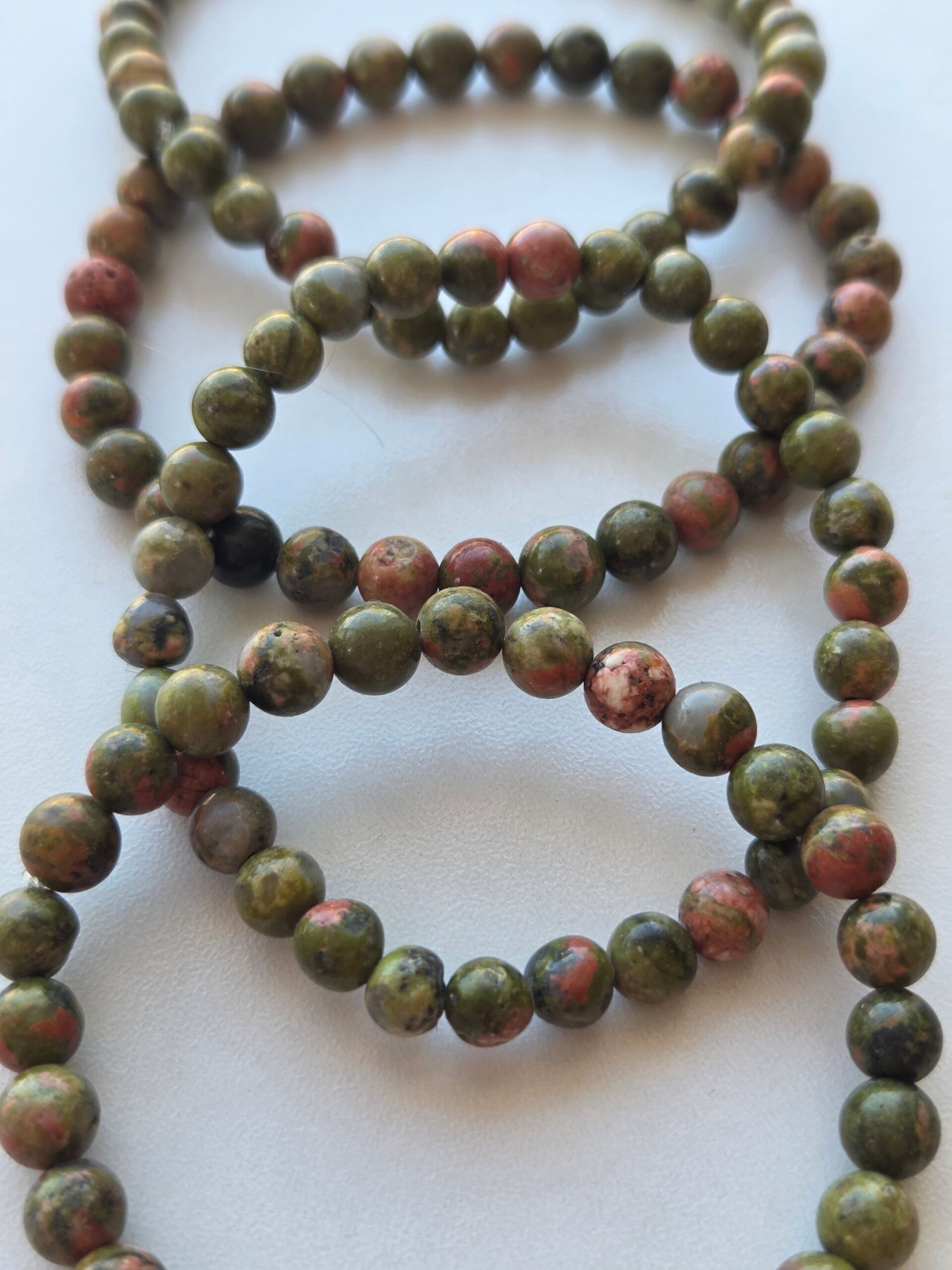 Bracelet en Unakite – Pierre d’équilibre émotionnel et de guérison du cœur
