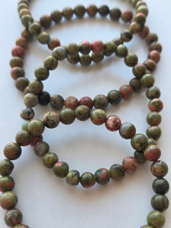 Bracelet en Unakite – Pierre d’équilibre émotionnel et de guérison du cœur