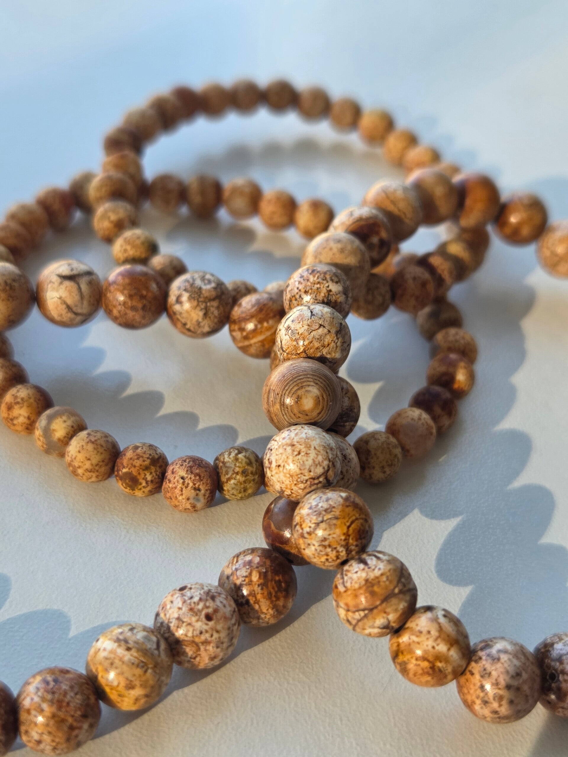 Bracelet en Agate Naturelle Terre – Pierre d’ancrage, de stabilité et de sérénité