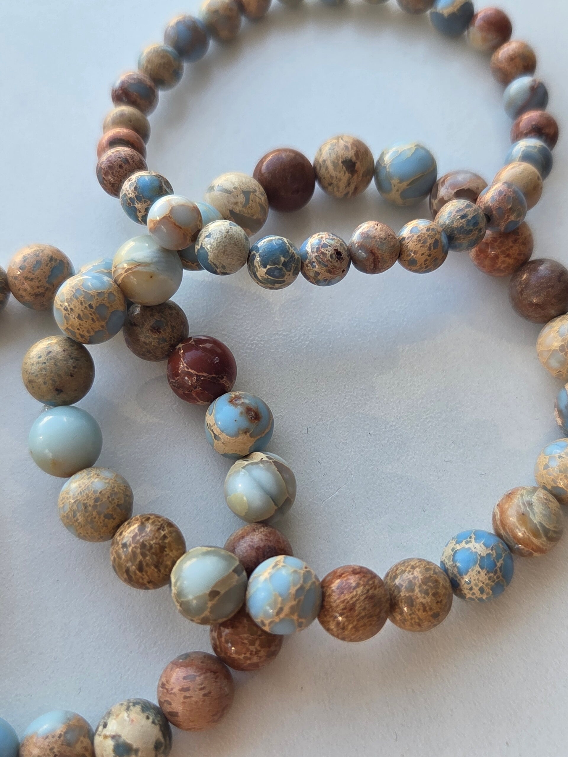 Bracelet en pierres naturelles Jaspe Impérial