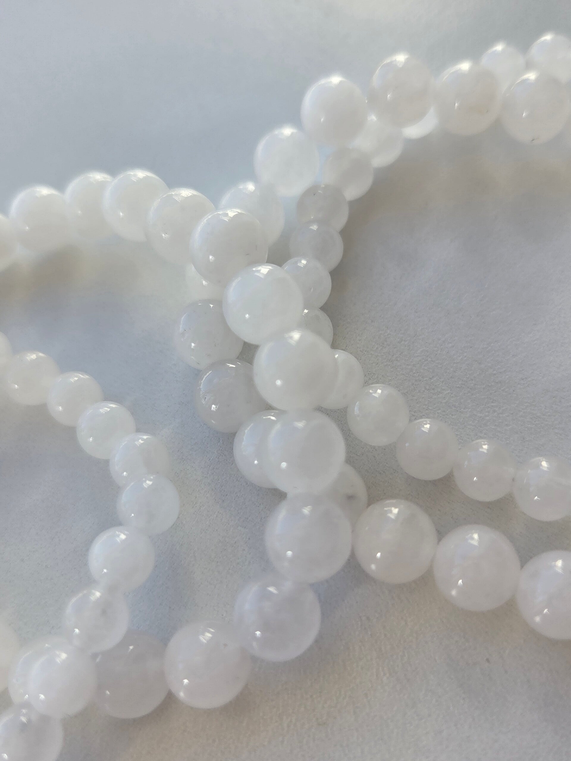 💫 Bracelet en Quartz Blanc – Pierre de lumière et de pure élévation