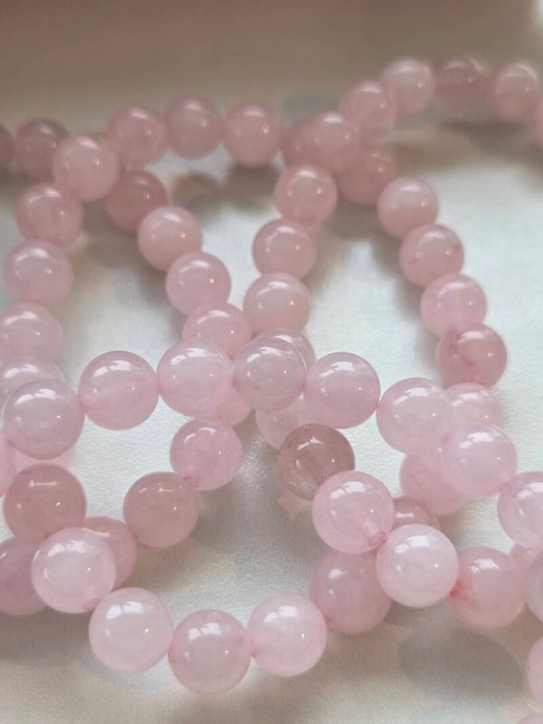 Bracelet de Quartz rose – Pierre d’amour inconditionnel et de douceur du cœur