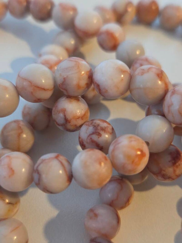 Bracelet de Jaspe réseau rouge – Pierre de courage, de vitalité et d’ancrage