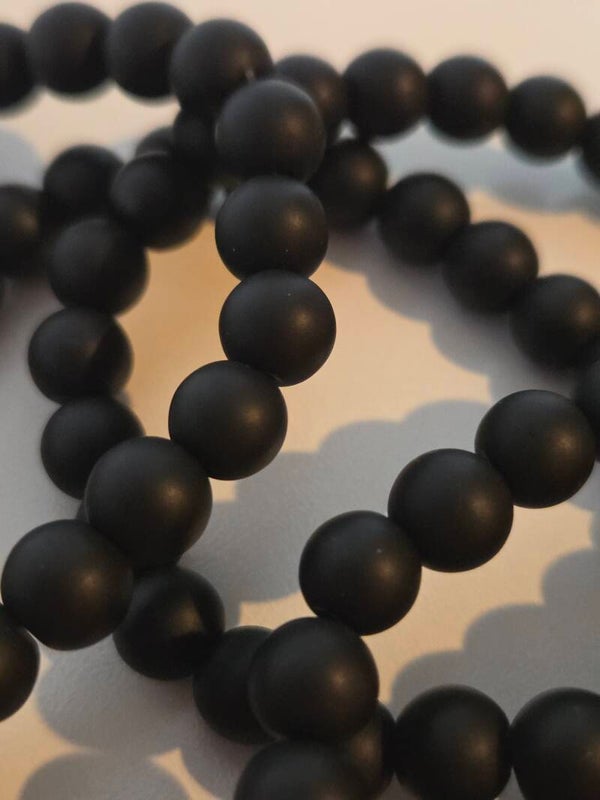 Bracelet d’Onyx noir – Pierre de force, de protection et de stabilité intérieure