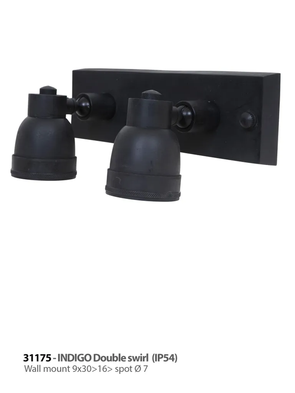 Wandlamp - Indigo dubbel rechthoek