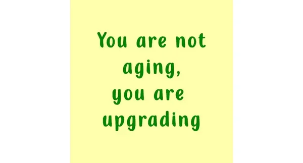 Tegeltje – You are not aging, you are upgrading