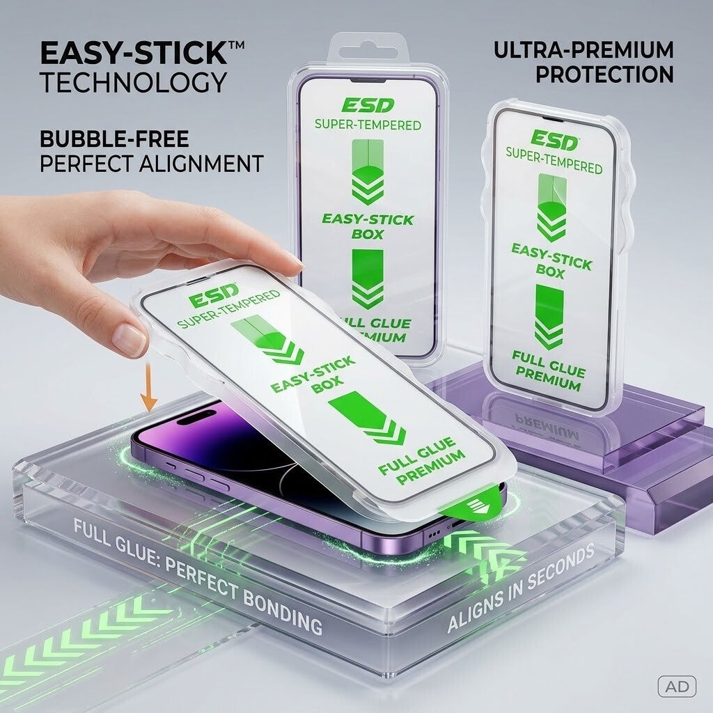 Iphone Premium Screenprotector met Easy-Install Box – Inclusief Installatie Mal – 5D Tempered Glass
