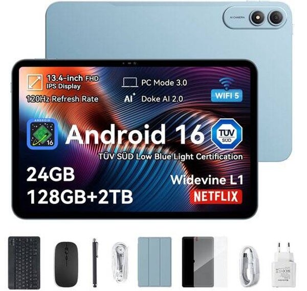 De OSCAL Pad 200 met extra grote 13,4-inch Android-tablet