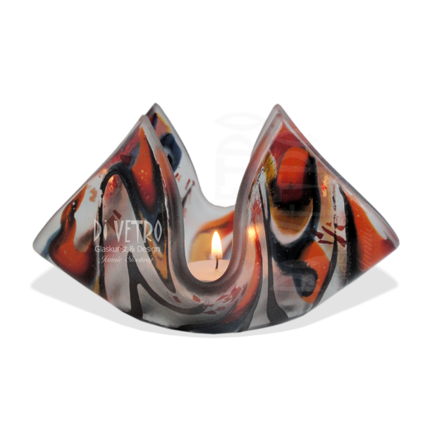 Glasfusing Sfeerlicht - Multicolour Abstract 023 S: 9x13cm