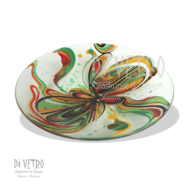 Glasfusing Object - Schaal 'Abstract Round II' Ø 35 cm