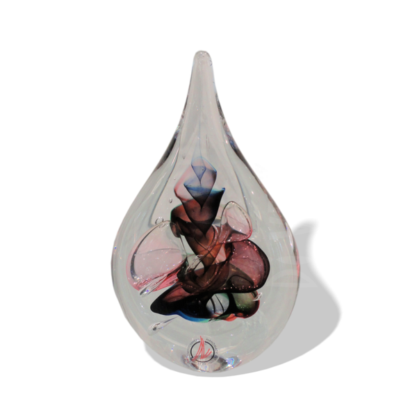 Glasobject Paperweight - Presse Papier 'Druppel' 12 cm Rood/Groen/Blauw