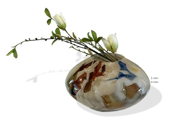 Glasobject Vaas 'Linea' Multicolor