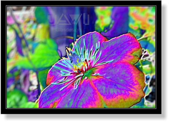 Glass Wall Art 'PINK SEASON'