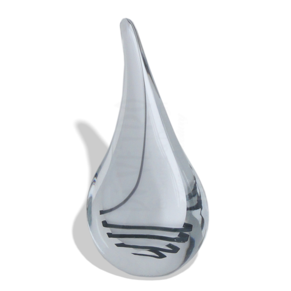 Glasobject 'Spiraal' 25 cm Wit