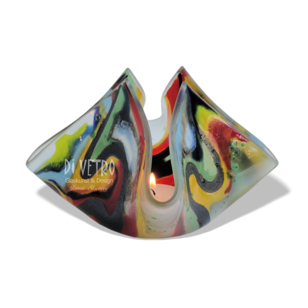 Glasfusing Sfeerlicht - Multicolour Abstract 001