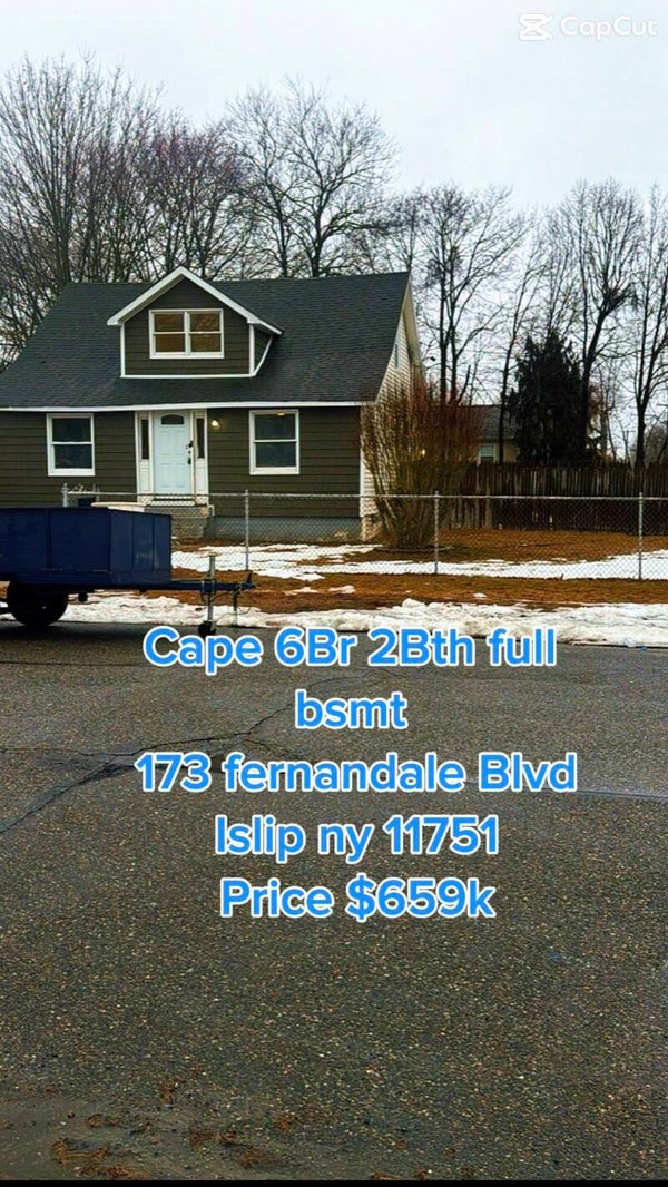 Cape 6Br 2Bth full bsmt  173 fernandale Blvd Islip ny 11751
